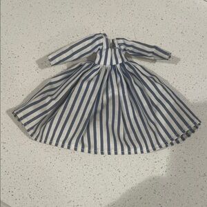 Navy and White Striped Dress.  Handmade I think.